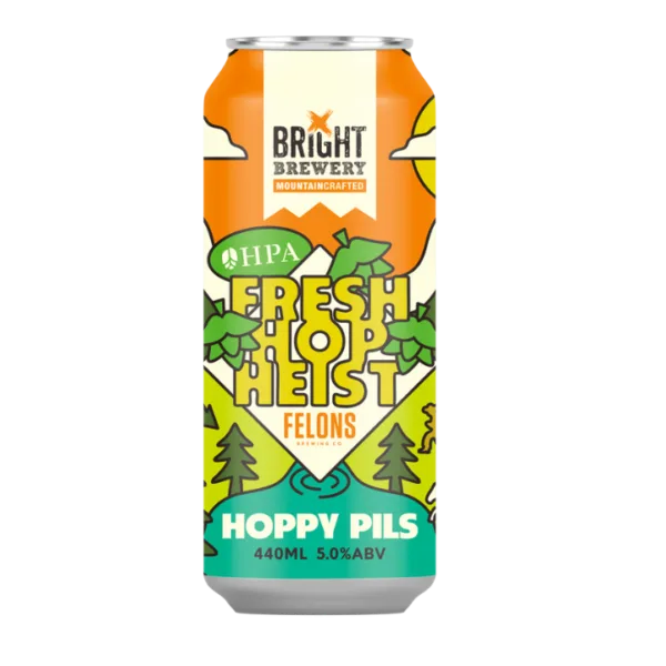Bright Fresh Hop Heist Hoppy Pils