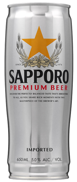 Sapporo Steel Beer Can 650ml